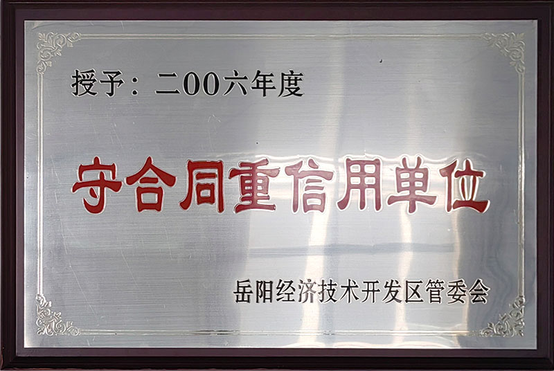 2006年度守合同重信用单位